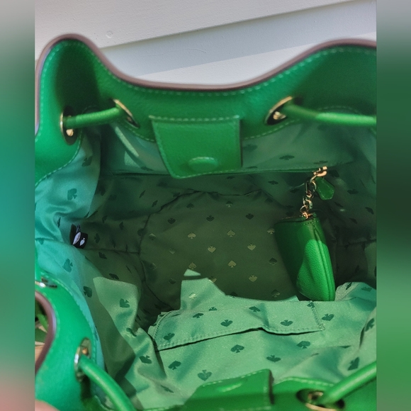 Kate Spade green bucket drawstring bag - Picture 3 of 11